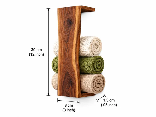 Wooden_Wall_Mounted_Towel_Holder_Rack