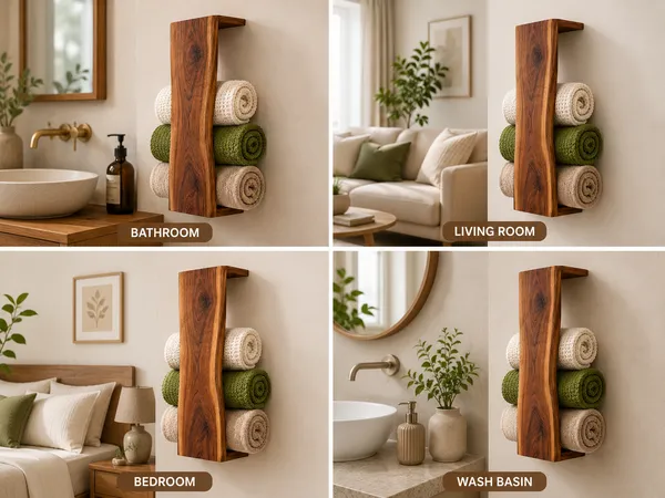 Wooden_Wall_Mounted_Towel_Holder_Rack