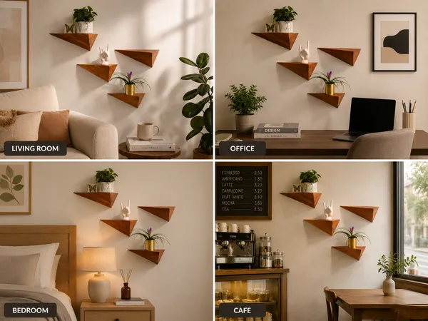 Wooden_Triangle_Floating_Wall_Shelves_Set_Of_4