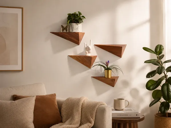 Wooden_Triangle_Floating_Wall_Shelves_Set_Of_4