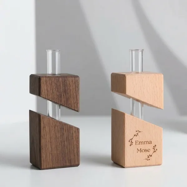 Wooden_Plant_Propagation_Vase_With_Glass_Tube_Holder