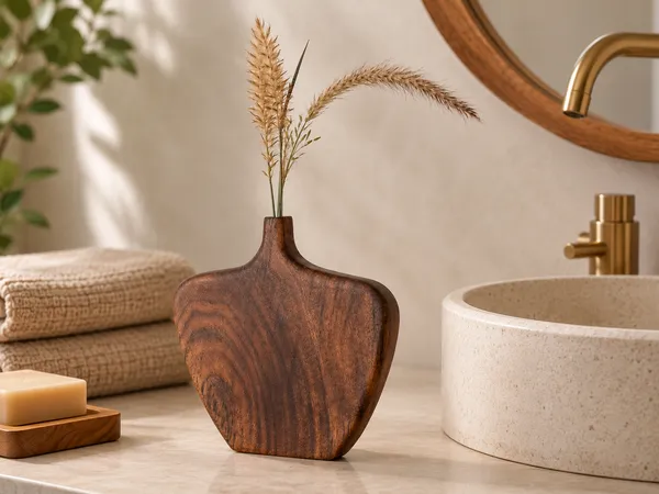 Wooden_Flat_Vase_With_Narrow_Neck_For_Home_Decor