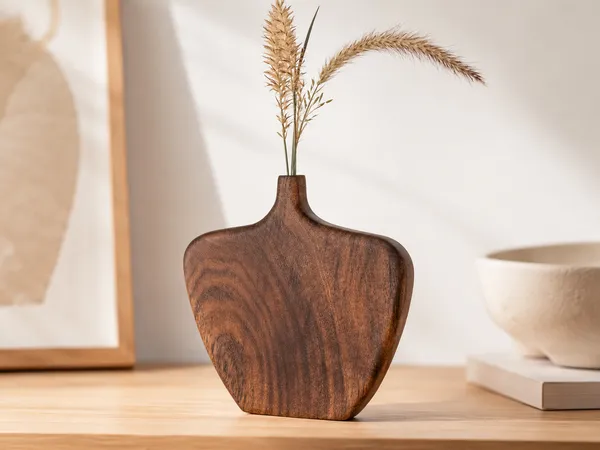Wooden_Flat_Vase_With_Narrow_Neck_For_Home_Decor