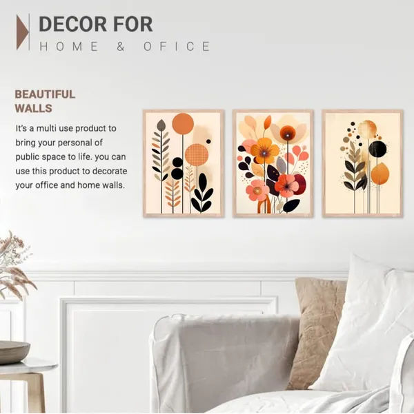 Wooden_Mid-Century_Modern_Floral_Framed_Wall_Art_Set_Of_3