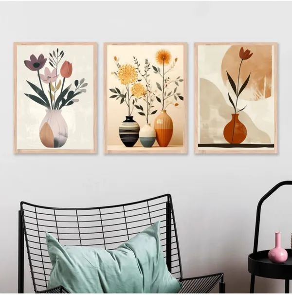 Wooden_Modern_Floral_Vase_Framed_Wall_Art_Set_Of_3