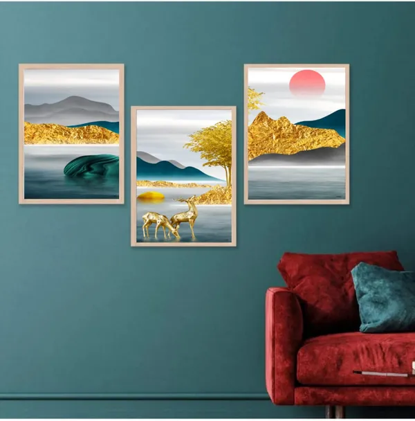 Wooden_Scenic_Mountain_Landscape_Framed_Wall_Art_Set_Of_3