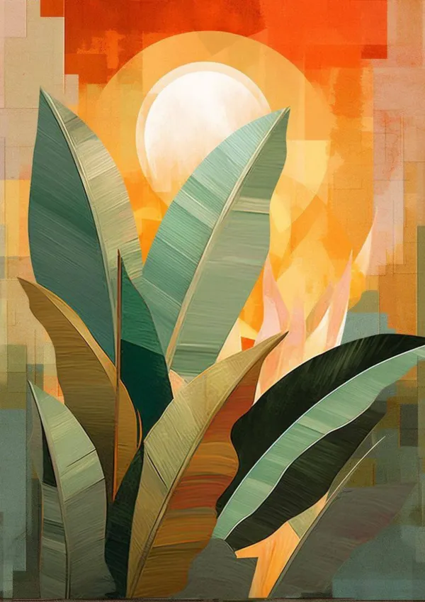 Wooden_Tropical_Palm_Geometric_Abstract_Framed_Wall_Art_Set_Of_3