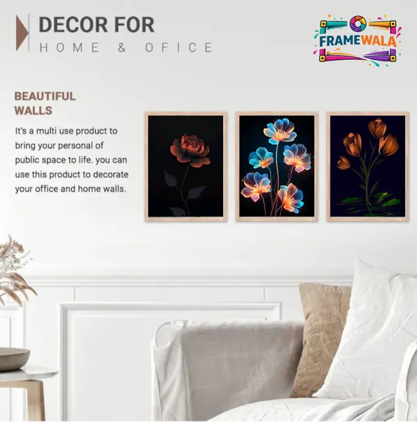 Wooden_Decorative_Glass_Flower_Framed_Wall_Art_Set_Of_3