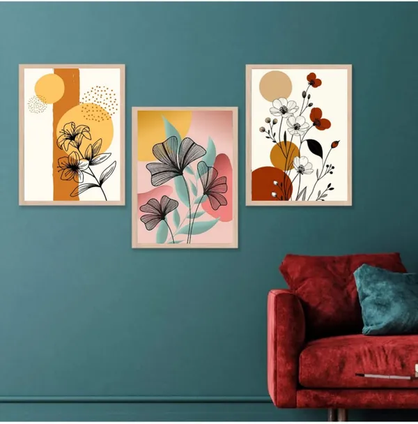 Wooden_Modern_Floral_Line_Art_Framed_Wall_Art_Set_Of_3