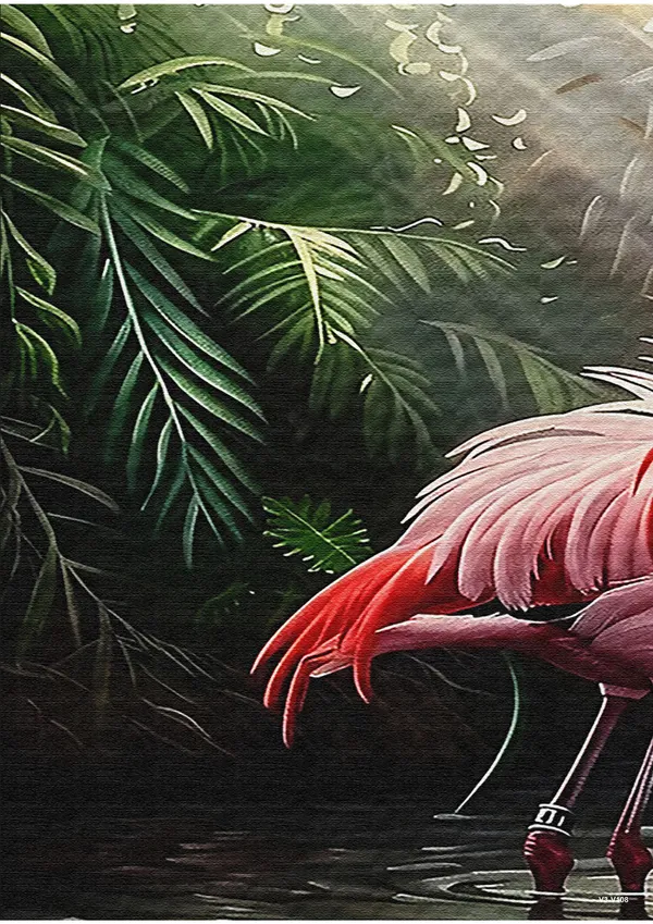 Wooden_Tropical_Flamingo_Framed_Wall_Art_Set_Of_3
