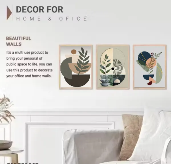 Wooden_Contemporary_Geometric_Botanical_Framed_Wall_Art_Set_Of_3