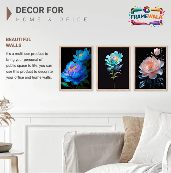 Wooden_Contemporary_Floral_Framed_Wall_Art_Set_Of_3