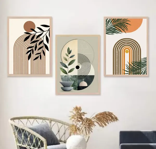 Wooden_Modern_Geometric_Botanical_Abstract_Framed_Wall_Art_Set_Of_3
