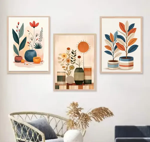 Wooden_Minimalist_Floral_Botanical_Framed_Wall_Art_Set_Of_3