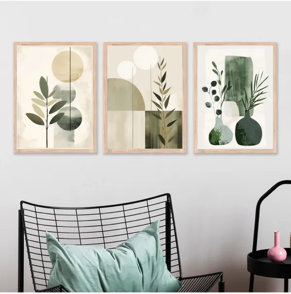 Wooden_Abstract_Botanical_Brushstroke_Framed_Wall_Art_Set_Of_3