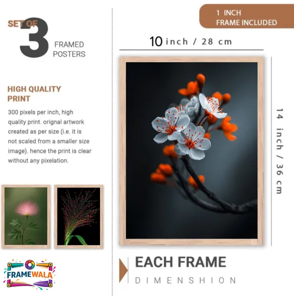 Wooden_Contemporary_Floral_Photography_Framed_Wall_Art_Set_Of_3