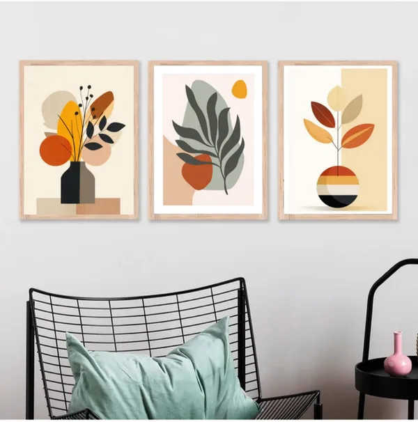 Wooden_Contemporary_Abstract_Botanical_Earthy_Framed_Wall_Art_Set_Of_3