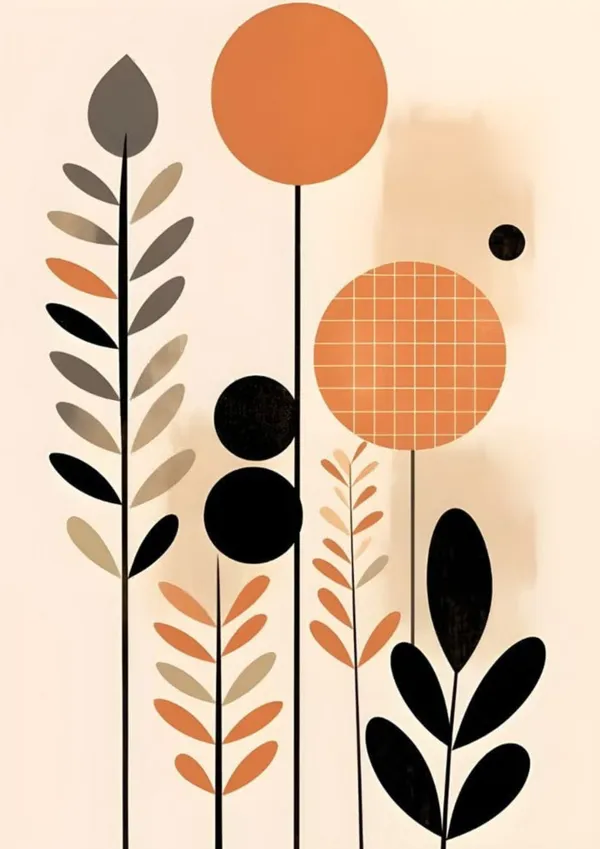 Wooden_Mid-Century_Modern_Floral_Framed_Wall_Art_Set_Of_3
