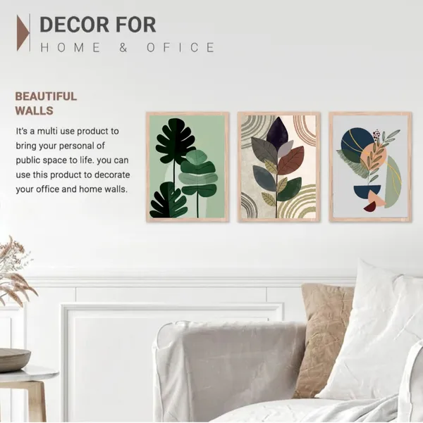 Wooden_Contemporary_Abstract_Botanical_Navy_Framed_Wall_Art_Set_Of_3