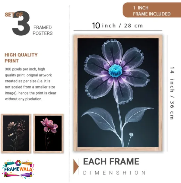 Wooden_Contemporary_Floral_Framed_Wall_Art_Set_Of_3