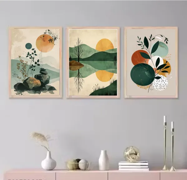 Wooden_Modern_Abstract_Botanical_Canvas_Framed_Wall_Art_Set_Of_3