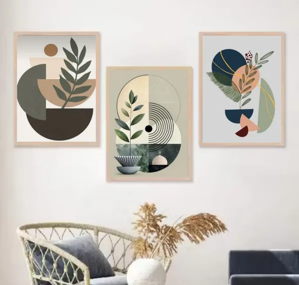 Wooden_Contemporary_Geometric_Botanical_Framed_Wall_Art_Set_Of_3