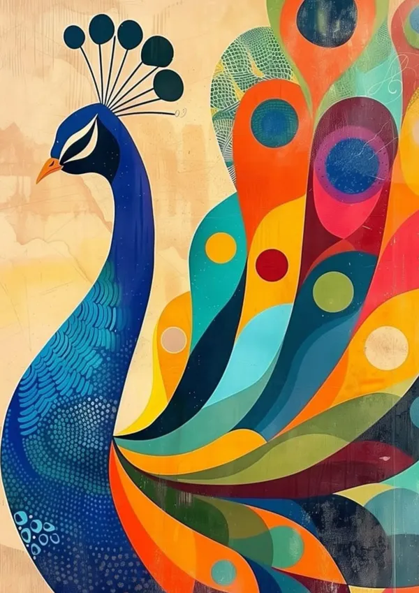 Wooden_Contemporary_Abstract_Buddha_Bird_Framed_Wall_Art_Set_Of_3