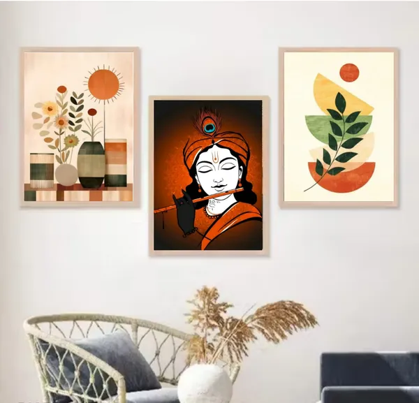 Wooden_Modern_Abstract_Botanical_Framed_Wall_Art_Set_Of_3