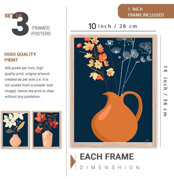 Wooden_Modern_Floral_Vase_Navy_Blue_Framed_Wall_Art_Set_Of_3