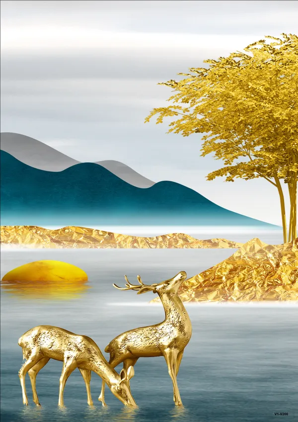 Wooden_Scenic_Mountain_Landscape_Framed_Wall_Art_Set_Of_3