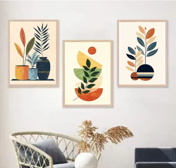 Wooden_Modern_Botanical_Geometric_Abstract_Framed_Wall_Art_Set_Of_3