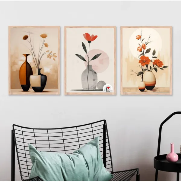 Wooden_Botanical_Floral_Vase_Framed_Wall_Art_Set_Of_3