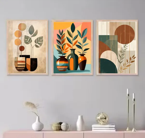 Wooden_Modern_Geometric_Floral_Vases_Framed_Wall_Art_Set_Of_3