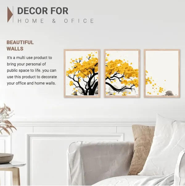 Wooden_Nature-Inspired_Golden_Floral_Framed_Wall_Art_Set_Of_3