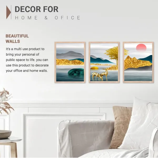 Wooden_Scenic_Mountain_Landscape_Framed_Wall_Art_Set_Of_3