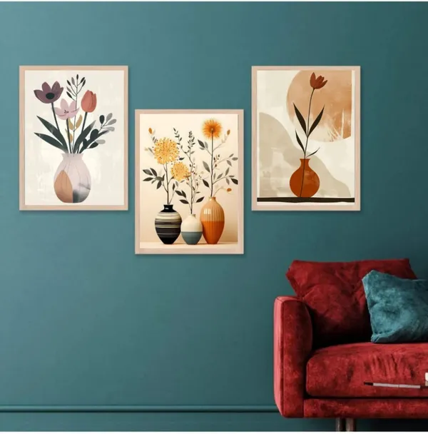 Wooden_Modern_Floral_Vase_Framed_Wall_Art_Set_Of_3