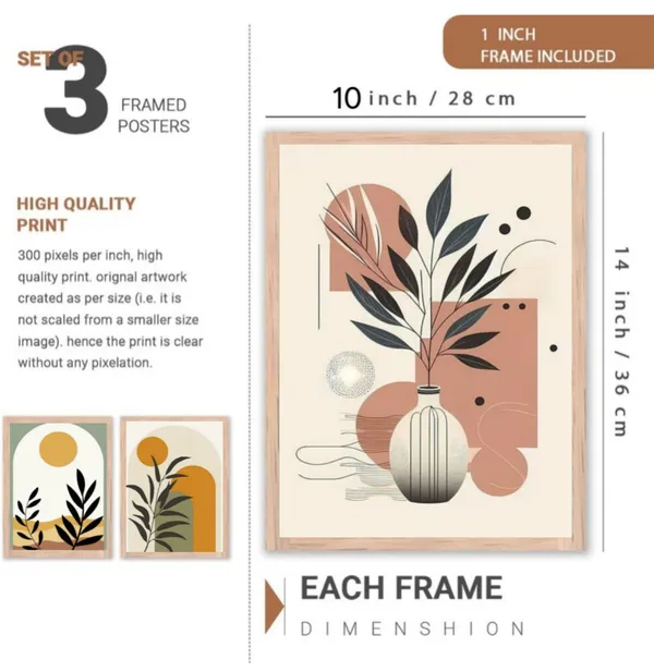 Wooden_Modern_Botanical_Geometric_Framed_Wall_Art_Set_Of_3