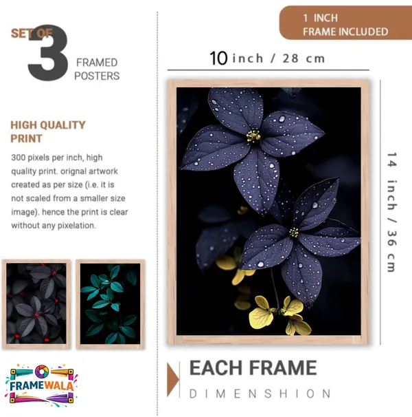 Wooden_Moody_Dark_Botanical_Framed_Wall_Art_Set_Of_3