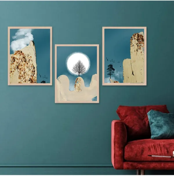 Wooden_Abstract_Tree_And_Moon_Landscape_Framed_Wall_Art_Set_Of_3