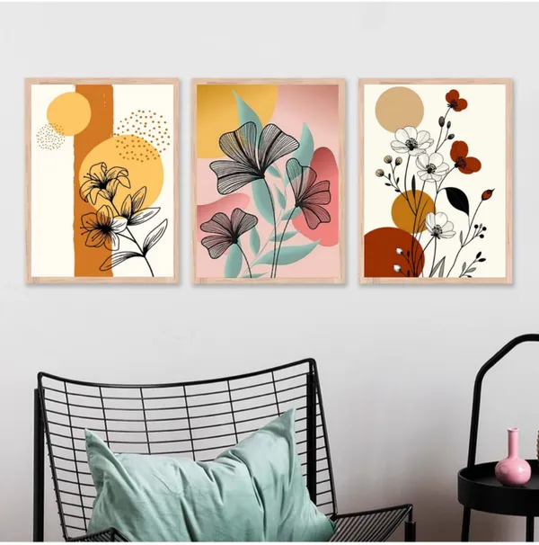 Wooden_Modern_Floral_Line_Art_Framed_Wall_Art_Set_Of_3