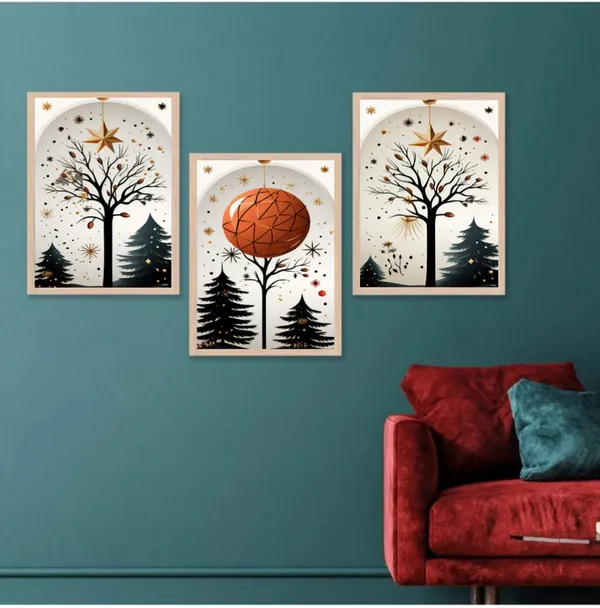 Wooden_Minimalist_Winter_Trees_Celestial_Framed_Wall_Art_Set_Of_3