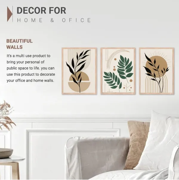 Wooden_Bohemian_Abstract_Botanical_Framed_Wall_Art_Set_Of_3