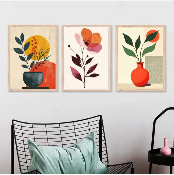 Wooden_Minimalist_Botanical_Floral_Framed_Wall_Art_Set_Of_3