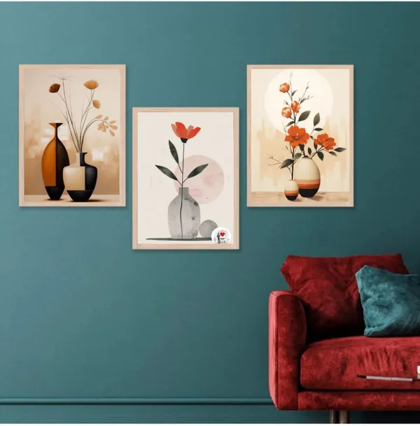 Wooden_Botanical_Floral_Vase_Framed_Wall_Art_Set_Of_3