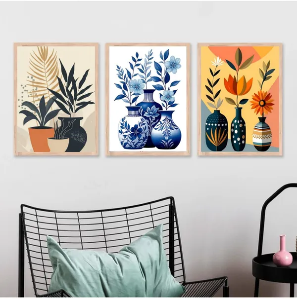 Wooden_Modern_Abstract_Botanical_Vase_Framed_Wall_Art_Set_Of_3