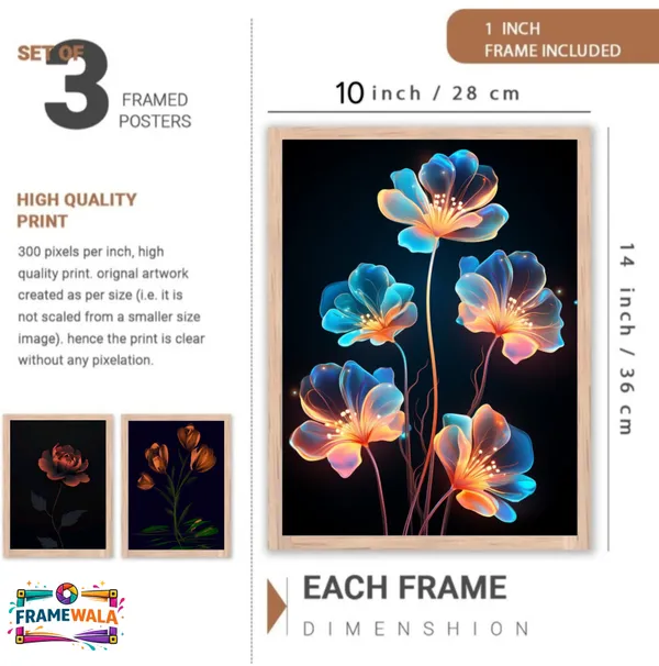 Wooden_Decorative_Glass_Flower_Framed_Wall_Art_Set_Of_3