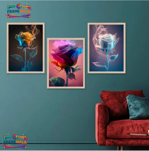 Wooden_Translucent_Multicolor_Rose_Framed_Wall_Art_Set_Of_3