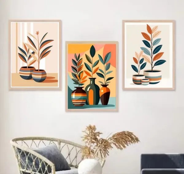 Ceramic_Modern_Striped_Botanical_Illustration_Decorative_Planters_Set_Of_3