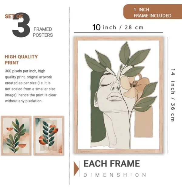 Wooden_Minimalist_Abstract_Line_Art_Woman_Face_Framed_Wall_Art_Set_Of_3