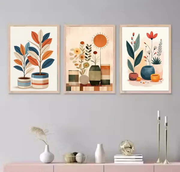 Wooden_Minimalist_Floral_Botanical_Framed_Wall_Art_Set_Of_3